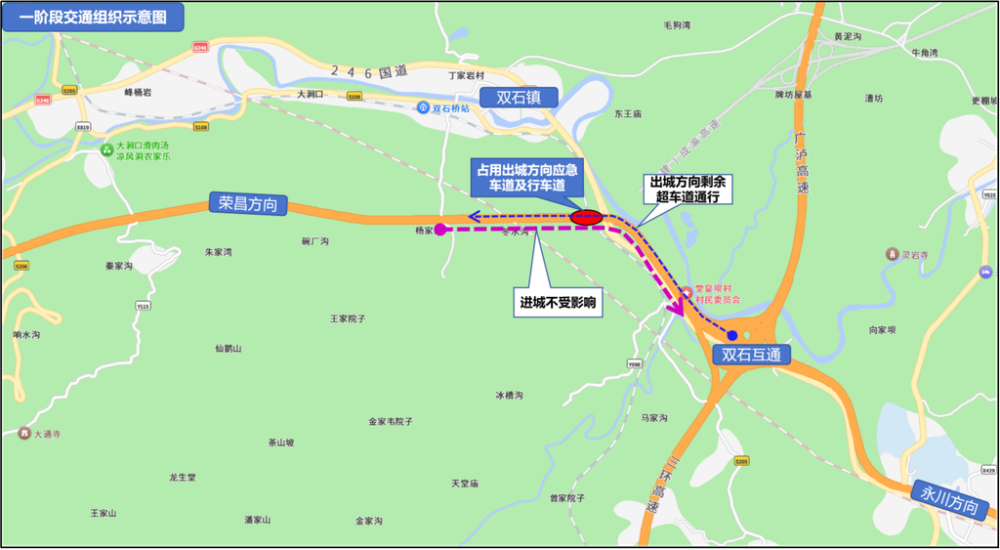 一阶段施工交通组织示意图。受访单位供图