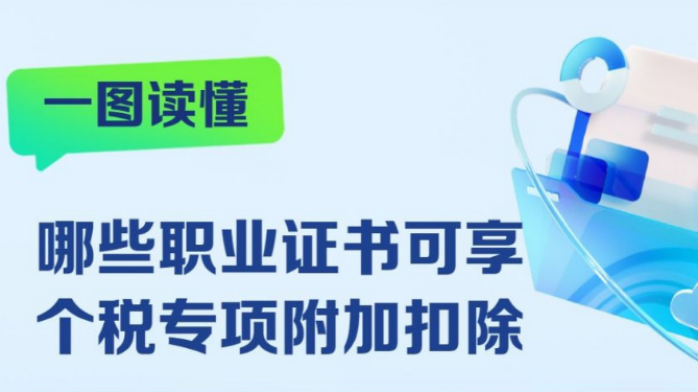 哪些职业证书可享个税专项附加扣除？
